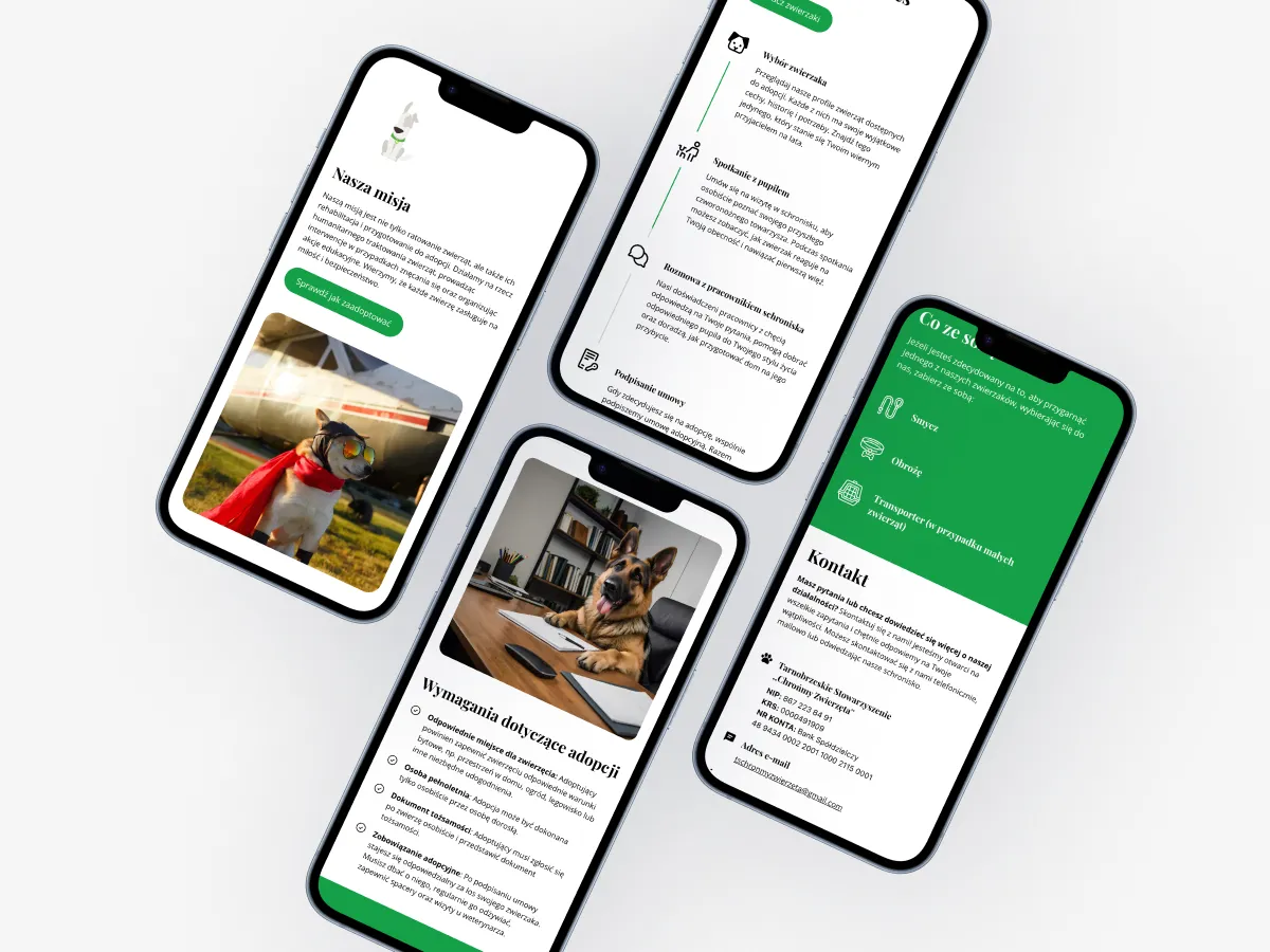 Schronisko Tarnobrzeg — redesign logo i strona internetowa stowarzyszenia